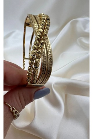 Bb Çelik İkili Dorika Kelepçe Bilezik