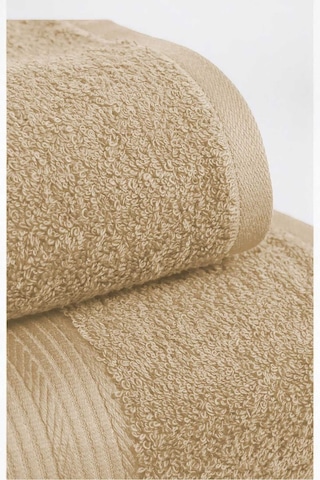 2 Parça Battal Lüks Premium Banyo Spa Havlu Takımı 90x170 Cm Bej Bej