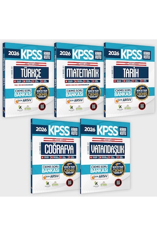 2026 Fullkpss Lisans-önlisans-ortaöğretim Kara Kutu Ösym Çıkmış Soru Bankası 5li Modül Set Son 15yıl