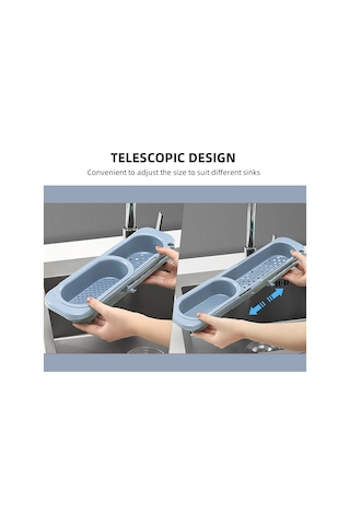 Gajeena Genişletilebilir Mutfak Sıvı Filtre Sepeti - Bölmeli Tasarım, Havlu Asma Çubuğu Ve Sıcak Besin Güvenliği - Mavi Gri Gri - Mavi