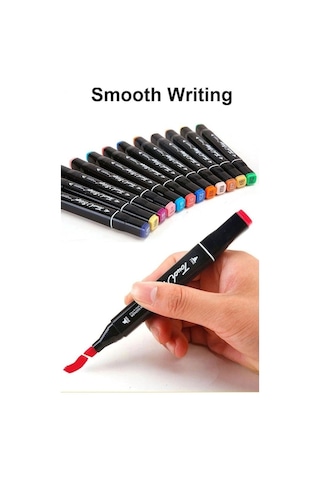 Valkyrie Touch Marker Art Çift Taraflı Kalem Seti 80 Adet Çok Renkli