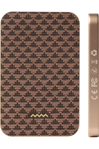 Raptic S4 Aramid-skin M-safe Özellikli Ultra İnce Powerbank 15w 5000mah Kahverengi Kahverengi