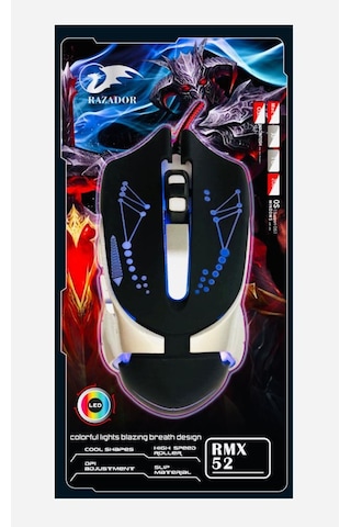 Razador RMX-52 Işıklı Oyuncu Gaming Mouse