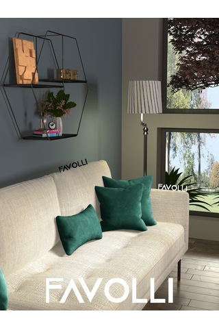 Br Favolli Kadife Dokulu Deniz Yeşili Kırlent Kılıfı Dream Serisi Punch Için Uygun Gizli Fermuar Deniz Yeşili