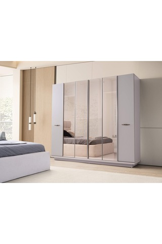 Kansas 6 Kapaklı Gardırop %100 Mdf