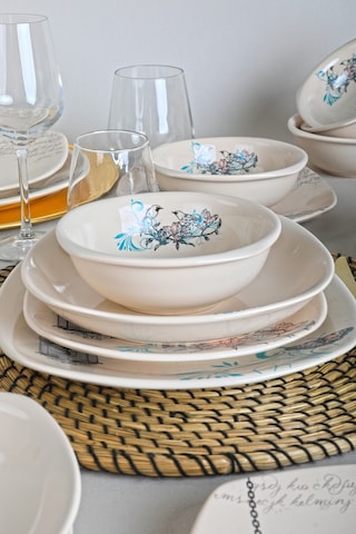 Keramika Retro Yemek Takımı 24 Parça 6 Kişilik