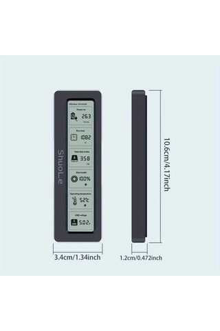 Elmpaly Büyük Ekranlı Sert Disk Sağlık Göstergeli Alüminyum Nvme Ssd Kutusu