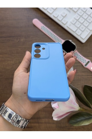 Samsung Galaxy S25 Uyumlu Kamera Korumalı Darbeye Dayanıklı Renk Atmayan Keep Silikon Kılıf Mavi