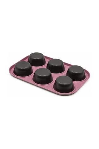 Aryıldız 6'lı Muffin Kalıbı Koyu Pembe
