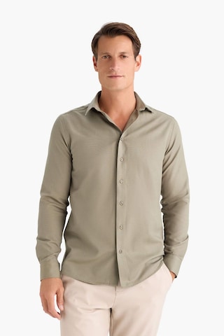 DeFacto Slim Fit Dar Kesim Polo Yaka Kolay Ütülenen Oxford Basic Düz Uzun Kollu Gömlek R4340AZ25SPKH465
