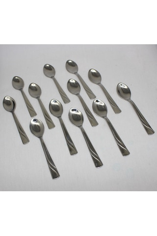 Emç Paslanmaz Çelik 1.50 MM Saray Model Çay Kaşığı Yeşil Kutu Yeşil