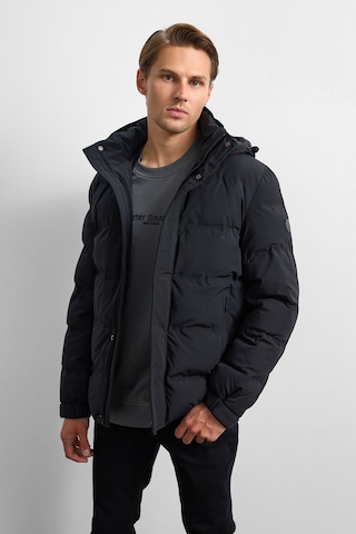 Back And Bond Siyah Relaxed Fit Puffer Jacket Çok Renkli