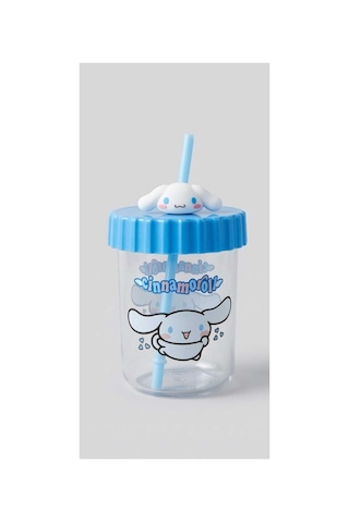 Cinnamoroll Figürlü Pipetli Bardak Mavi