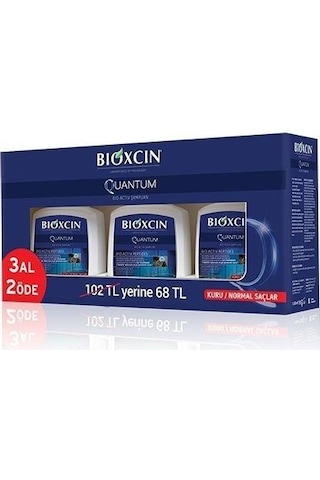 Bioxcin Quantum Normal ve Kuru Saçlar için Saç Dökülmelerine Karşı Şampuan 3 x 300 ML