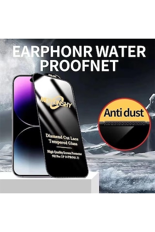 Apple Uyumlu iPhone 13-14 Elmas Kesim Diamont Cam Ekran Koruyucu