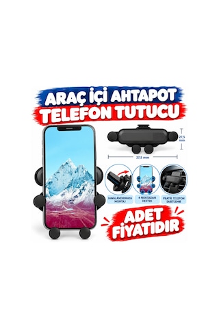 4 Nokta Destekli Araç İçi Cep Telefonu Sabitleyici Tutucu Aparat Adet Fiyatıdır