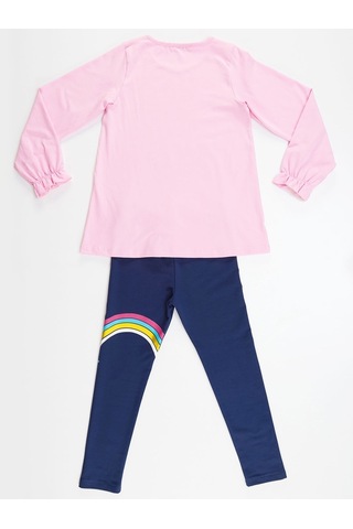 Denokids Rainbow Star Kız Tunik Takım Çok Renkli