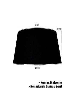 Siyah Gümüş Şeritli Lambader Şapkası Siyah