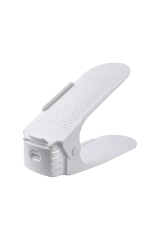 Vkemall Duvara Asılı Katlanabilir 3'ü 1 Halinde Pp Malzeme Ev/ikametgah Ayakkabı Rafı - Beyaz 10 Adet Boşluk Tasarrufu, Kurutma, Kolay Kurulum Beyaz