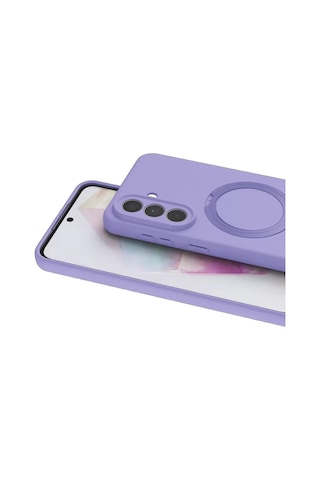 Samsung Uyumlu Galaxy A57 5g Regal Magsafe Standlı Kapak - Lila Renkli