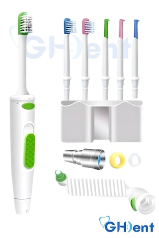 Ghdent 6 Başlıklı Ağız Duşu Manuel Fırçalı Model + Askılık