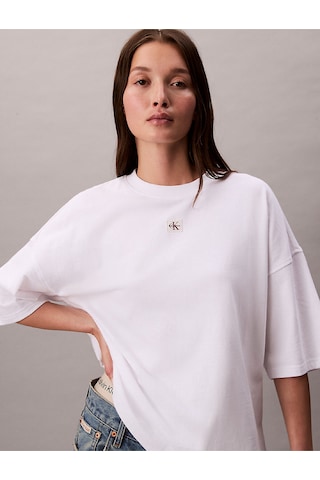 Calvin Klein Bayan T Shirt Lv047d204g Yaa Beyaz Beyaz