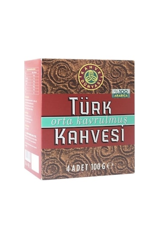 Kahve Dünyası Orta Kavrulmuş Türk Kahvesi 4 x 100 G