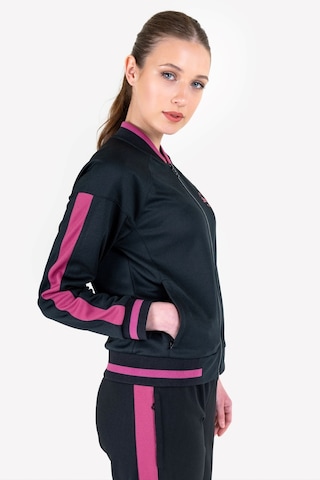 Lescon Siyah Kadın Fermuarlı Sweatshirt 23n-2122