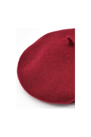 Külah Bordo Ressam Bere %90 Yün Şapka - Standart Bordo