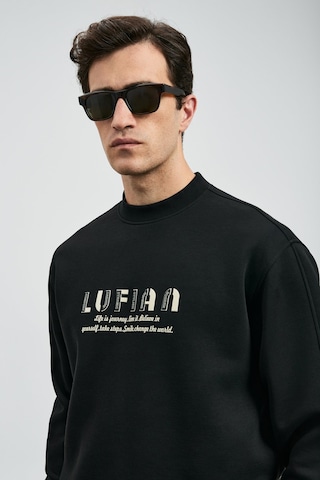Lufian Erkek Oracle Sweatshirt 112030178 Siyah Siyah
