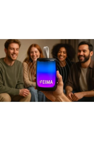 Eıma E5 Mini Bluetooth Hoparlör Led Işıklı Kablosuz Taşınabilir Speaker