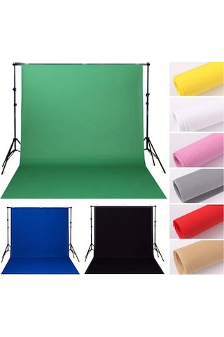 Willowhaven Siyah 100x150cm Düz Chromakey Fotoğraf Stüdyo Perdesi Siyah