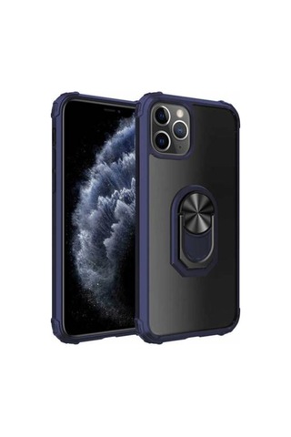 Apple Uyumlu iPhone 11 Pro Max Kılıf Mola Kenar Köşe Ve Yüzük Kısımları Renkli