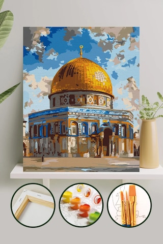 Sayılarla Boyama Tuval Seti 40x50 Cm - Mescid-i Aksa