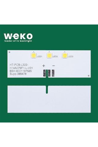 Ayt Buzdolabı İç Aydınlatma Ledi 54x18 Mm Buzdolabı Lambası Ld79 Ht-pcb-l322-h14a079b-l-v01 3 Çipli