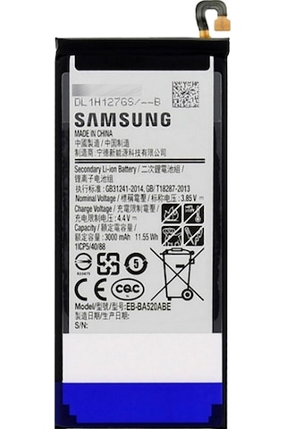 Samsung Uyumlu Galaxy A5 2017 Sm-A520 Eb-Ba520Abe Batarya Pil 3000Mah Samsung Uyumlu Galaxy A5 2017 Sm-A520 Eb-Ba520Abe Batarya Pil 3000Mah