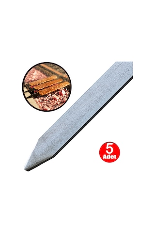 Adana Şiş Yassı Demir Mangal Barbekü Kebap Beyti Kıyma Şişi 50cm - 5 Adet