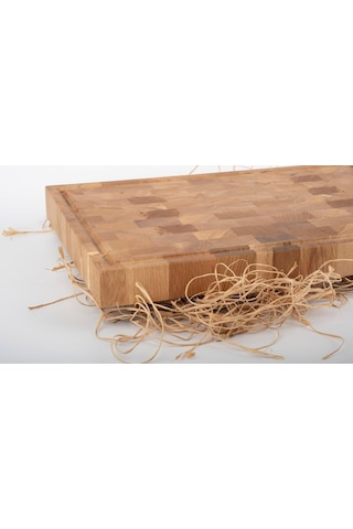 Meşe Endgrain Kesme Tahtası 40x28x4 Cm /%100 Doğal & Dayanıklı Ahşap, Bıçak Dostu Mutfak Yardımcınız Diğer