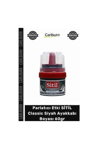 Carlburn Özel Üretim Deri Bakım Kremi Su Geçirmez Parlatıcı Etki Sitil Classic Siyah Ayakkabı Boyası 60gr Diğer