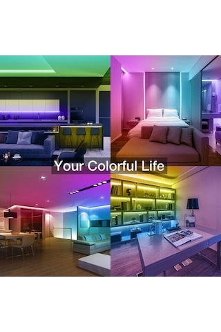 Ulzyvf Uzaktan Kumandalı Rgb Led Şerit Işıklar - Yatak Odası, Salon, Parti Dekoru Için