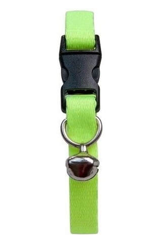 Neon Sarı Zilli Ayarlanabilir Kedi Boyun Tasması 22-30 Cm-18492
