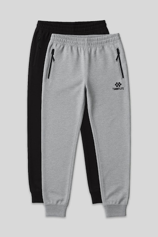 Tommylife Standart Kalıp 2li Paket Siyah-gri Melanj Erkek Eşofman Alt - 84587 Gb Melanj-siyah/siyah