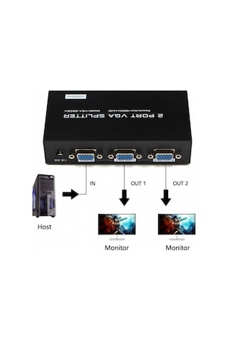 Aghbilgisayar Vga Çoklayıcı Vga Splitter 2 Port Vga Video Splitter 1 In 2 Out