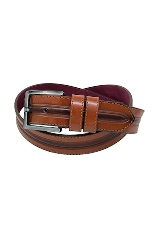 Süzer Deri Taba Suni Deri Ortası Desenli Model 4 Cm.lik Spor Kemer - 9023-52-22rl Taba