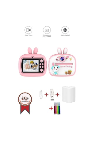 Torima Trm-cmr18  Dijital Video Fotoğraf Çocuk Kamerası Anlık Termal Resim Kağıt Baskılı Yazıcı