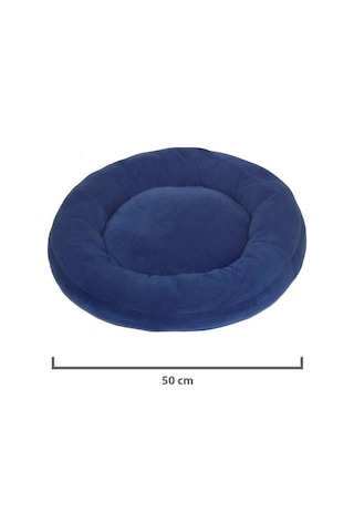 Pribor Kedi Tırmalama Tahtası 40 Cm Ve Kedi Simit Yatağı 50 Cm Çap Polar 2' Li Set Lacivert