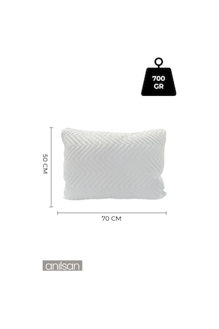 Klimalı Ortopedik Yastık - Yumuşak Ve Hava Kanallı 50x70 Cm, 700 Gr Premium Silikon Beyaz