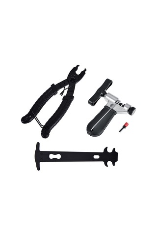 Geeksen Bisiklet Zincir Tamir Seti: Kalıp + Zincir Kesici + Pliers + 3 Çift Büyüklik Kanca + Mavi Fırça - Dağ Bisikleti Bakımı İçin Tam Gereçler Çok Renkli