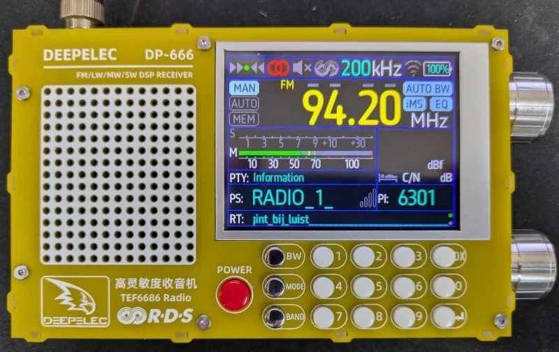 Deepelec Dp-666 Tef6686 Dsp Full-band Taşınabilir Dijital Radyo Alıcısı Rds Destekli