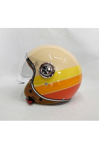 Nero Tk-06 Şefaf Vizörlü Yarım Açık Kask Parlak T3